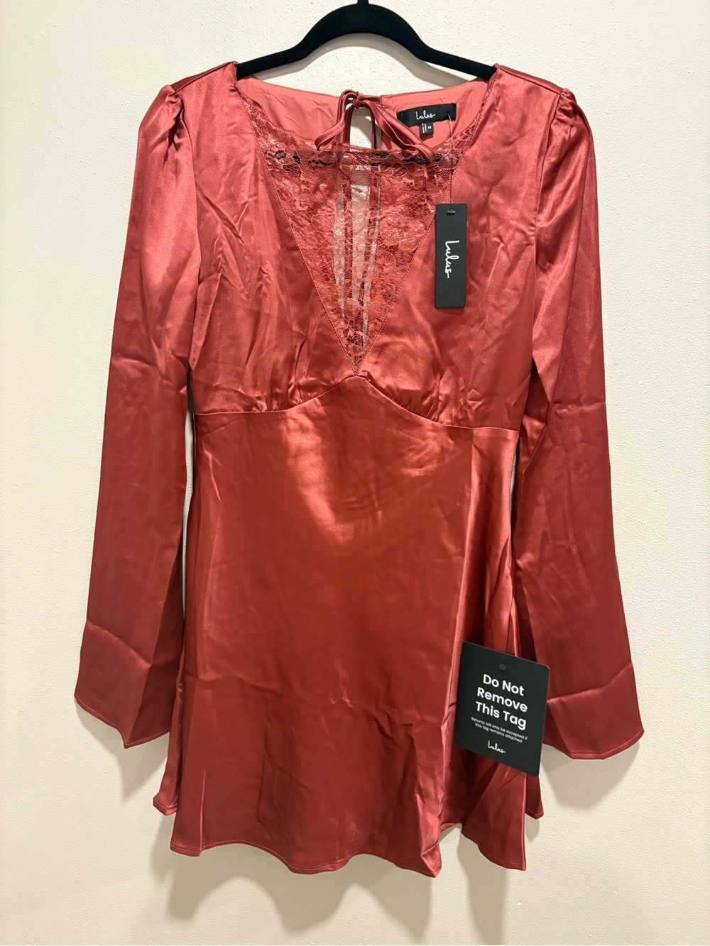 Lulus size medium silky open back dress